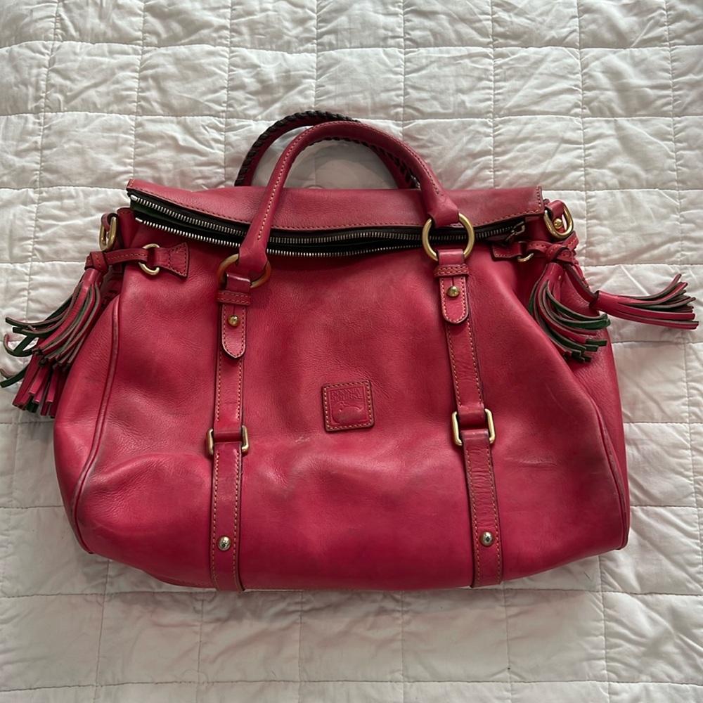 Dooney & Bourke Fuschia Large Florentine Satchel